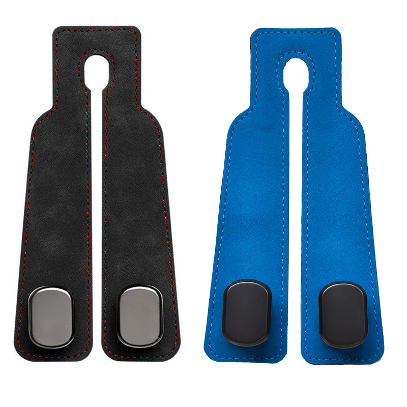 Car Hook Foil Leather Car Seat Hook Head Car Rear Headrest Storage Metal Small Hook