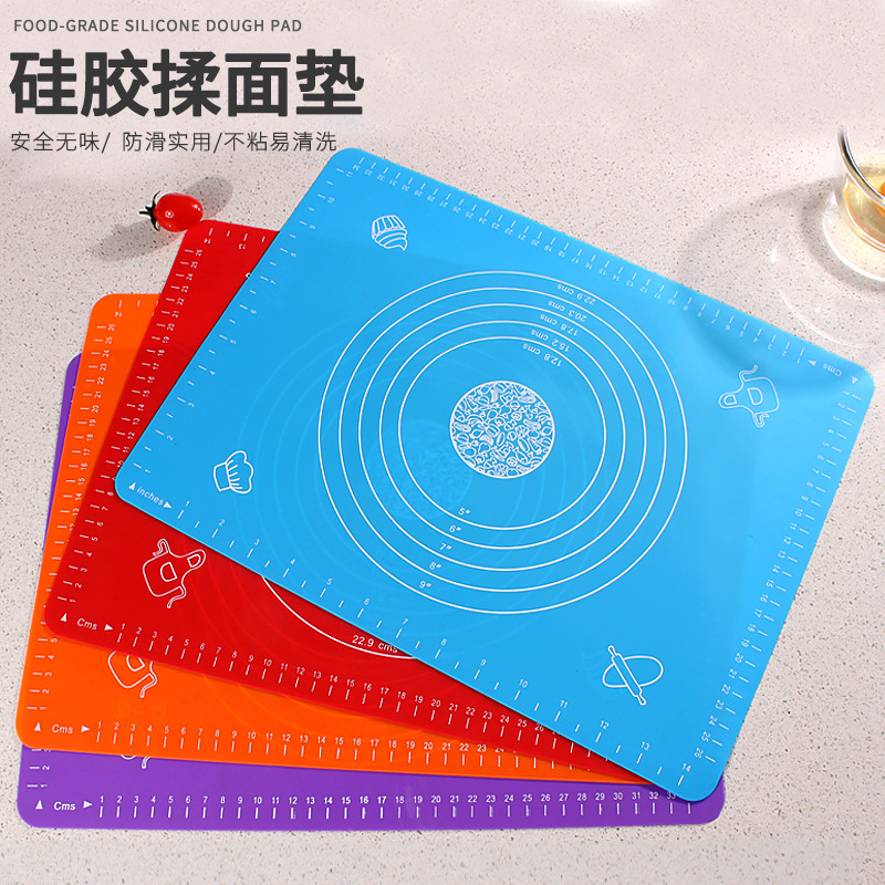 Кросс-бордерный новый силиконовый мат для замеса большой утолщенный кухонный бытовой инструмент для выпечки набор термостойких разделочных досок оптом