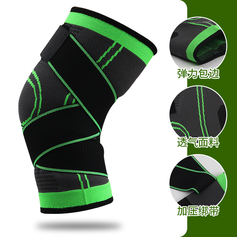 Strap Knee Pads Pressure Sports Fitness Men's Running Mountaineering Basketball Knee Pads Warm Nylon Sports Knee Pads Wholesale
