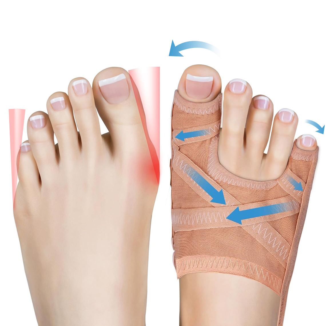 Adjustable Thumb Valgus Corrector, Little Toe Valgus, Big Foot Bone Toe Separator, Correctable Shoes, Breathable