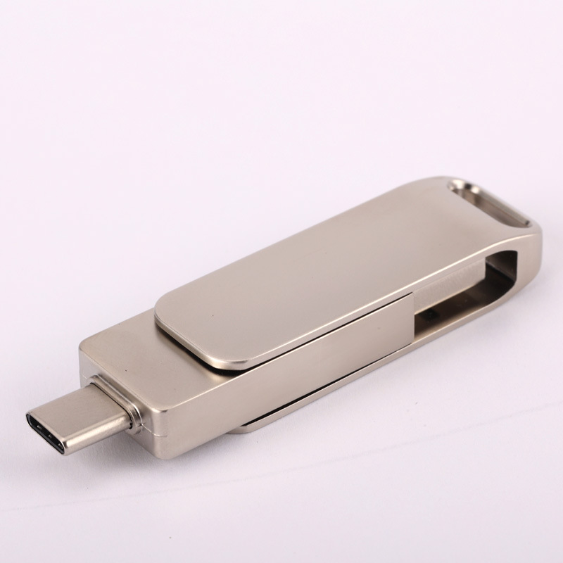 Type-C Mobile Phone Computer USB Flash Drive 1g to 512g Fixed Logo Exhibition Graduation Gift Engraving Rotating USB Flash Drive Dual Use