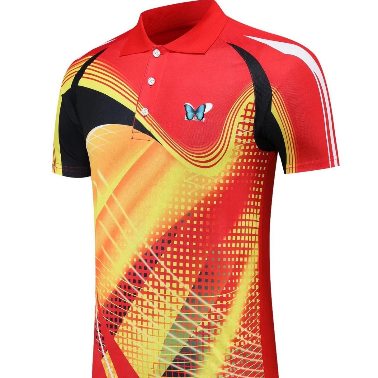 Wholesale New Table Tennis Uniforms Short-Sleeved Tops for Men and Women Sportswear Children's Quick-Drying Training Clothes Competition Team Uniforms with Printing