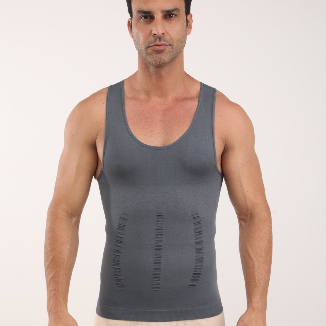 Cross-Border Seamless Men's Shapewear Corset, Tummy Control Corset, Body Hide, Fitness Bottoming Racer Vest Db01