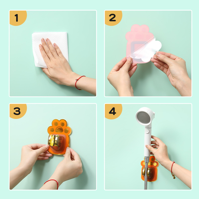 Shower Rack Without Punching Bath Nozzle Hanging Seat Fixed Adjustable Kidsren's Shower Head Removable Universal Base