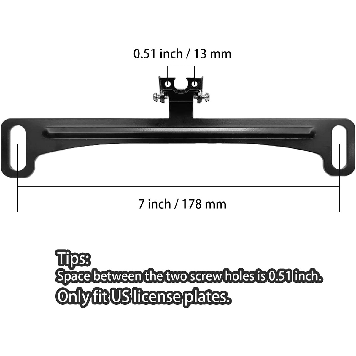 2025 Cross-border New Products Hot Selling Amazon US License Plate Frame Bracket Universal Reversing Camera Metal Bracket