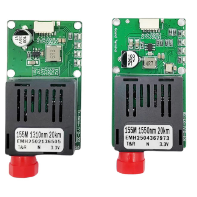 Ttl Uav Dedicated Optical Transceiver 1-Way Video Uart/Sbus to Optical Fiber Module Sky and Ground Embedded