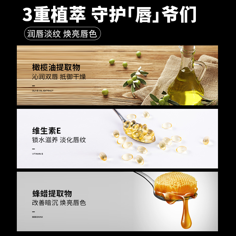 Mabag Men's Lip Balm Lip Balm Hydrating Moisturizing Anti-dry Moisturizing Lip Balm Men's Skin Care Products