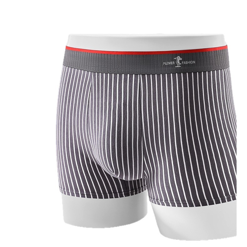 Autumn and Winter Antibacterial Men's Underwear, Men's High-End Mid-Waist Boxer Briefs, Youth Large Size Sports Boxer Briefs