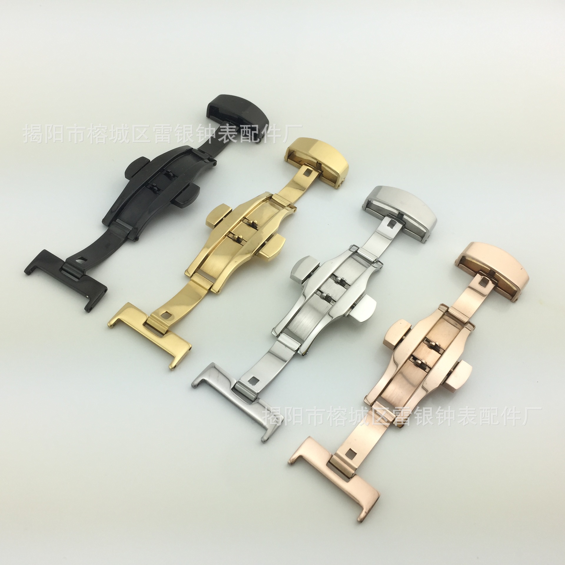 Бабочка пряжка из нержавеющей стали автоматическая двойная пряжка эластичная пряжка для кожаного ремешка аксессуары для часов