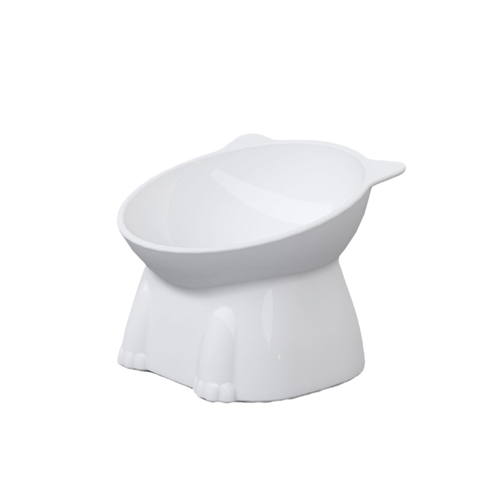 New high foot tilt water food integrated cat bowl cartoon neck protection anti-knock cat dog bowl pet supplies factory outlet