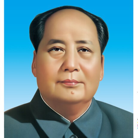 Factory direct wholesale size 47*67 Chairman Mao paper painting blue background standard head portrait