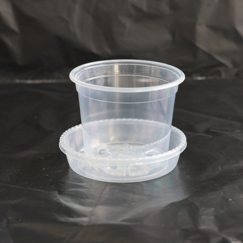 Transparent Flower Pot Breathable Plastic Root Viewing Flower Pot Transparent Lotus Edge Flower Holder Transparent Bowl Root Control Pot Transparent Flower Pot