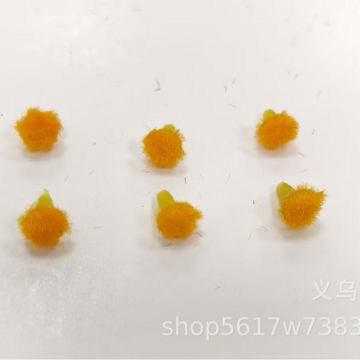 Diameter 0.8cm Foam Mesh Flower Material Artificial Flower Material Sunflower Sunflower Flocking Flower Core Chrysanthemum Core