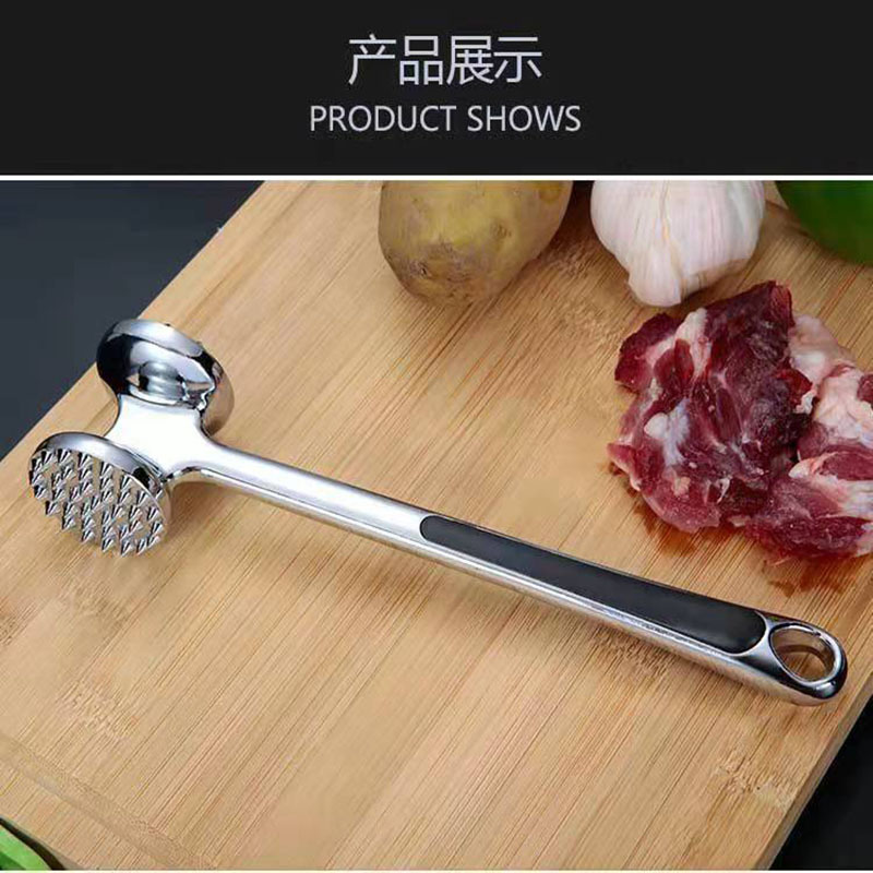 Factory wholesale hammer hammer beef steak zinc alloy material hanging hole design double-sided meat hammer solid