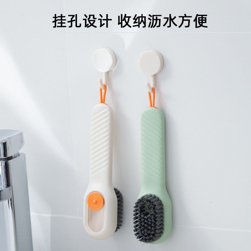 Multifunctional Shoe Washing Brush Liquid Washing Brush Long Handle Press Type Liquid Cleaning Brush Soft Wool Liquid Washing Brush Shoe Brush