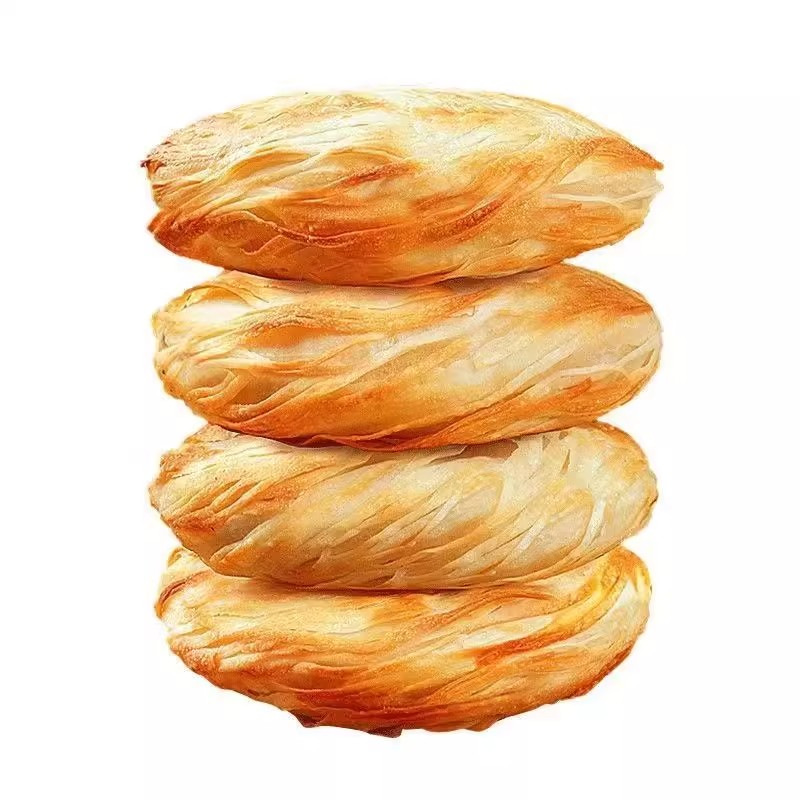 Tongguan Cake Wholesale Meat Sandwich Special Pastry Embryo Commercial Breakfast Shop Snack Stall Breakfast Cake Wholesale Meat Sandwich Cake Embryo