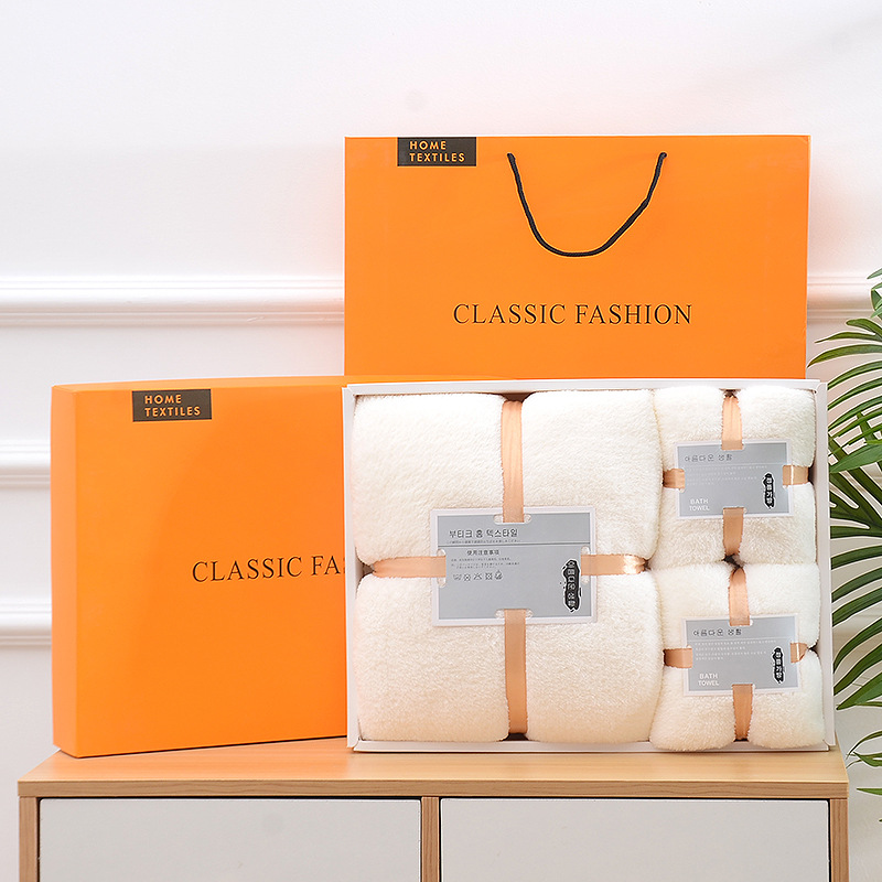 Коробка с полотенцем из кораллового флиса, подарочный набор для бизнес-мероприятий, три предмета