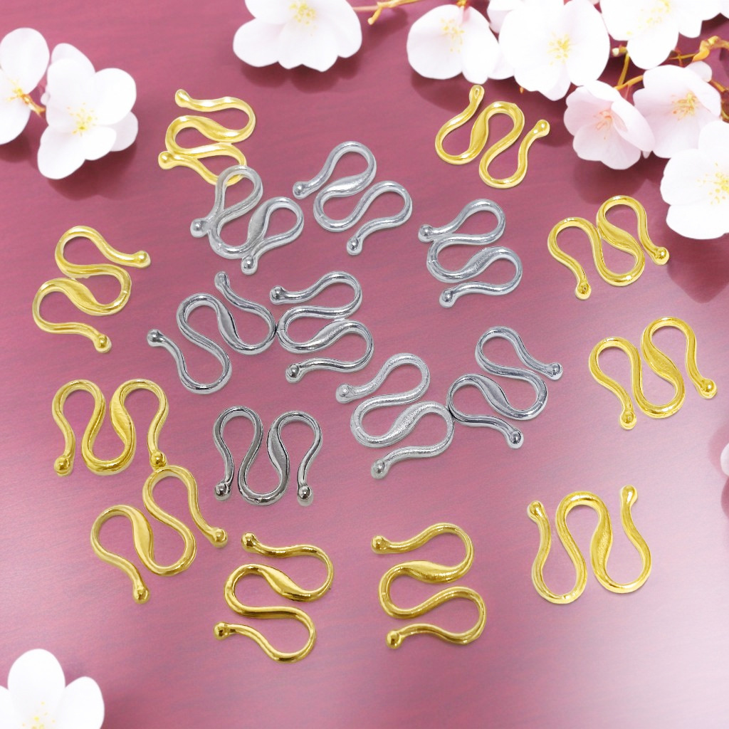 Stainless Steel 18K Gold Plated Color Resistant M Buckle S Buckle Bracelet Necklace Coil Connector Handmade DIY Jewelry Material Accessories