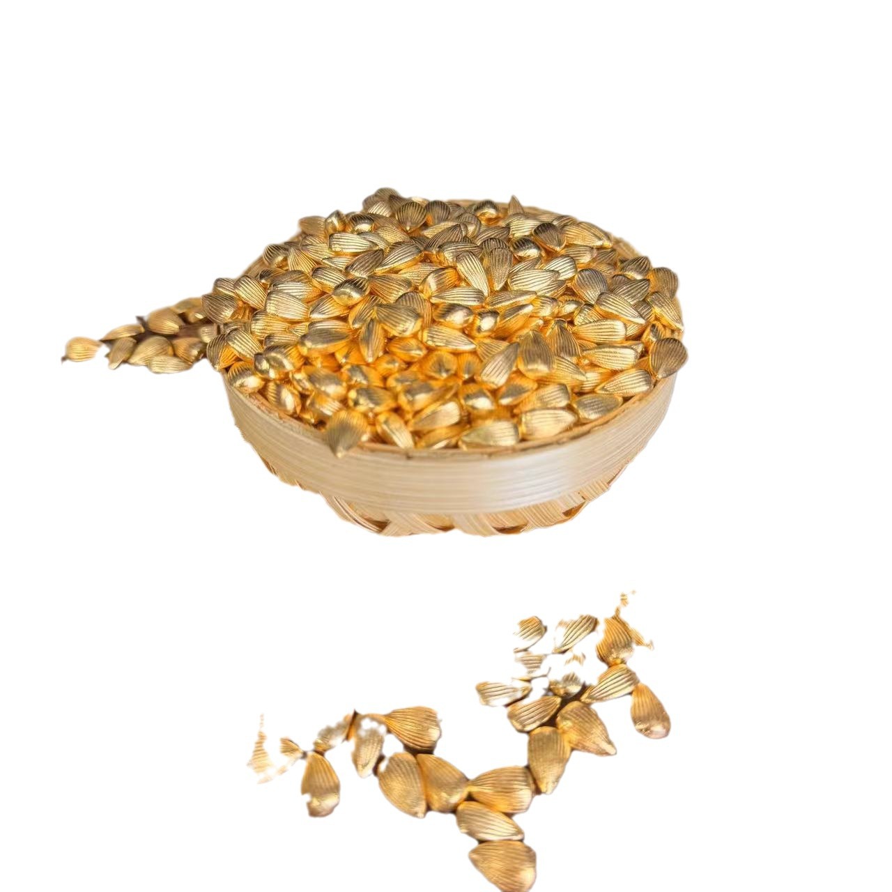 Mini small melon seeds gold ingot gold melon seeds alloy solid small gold ingot cornucopia rice jar Baifu jar decorative accessories pendulum
