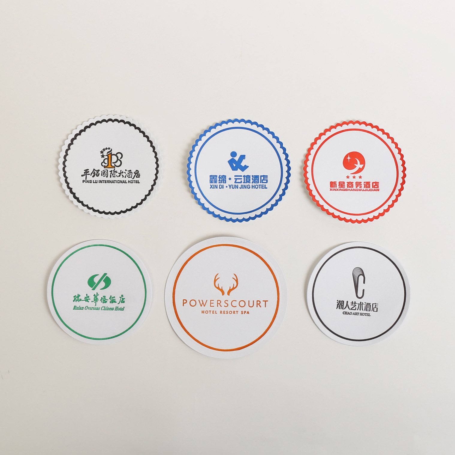 Disposable coaster paper absorbent coaster Hotel hotel guest room tea coaster round coaster can be ordered wholesale