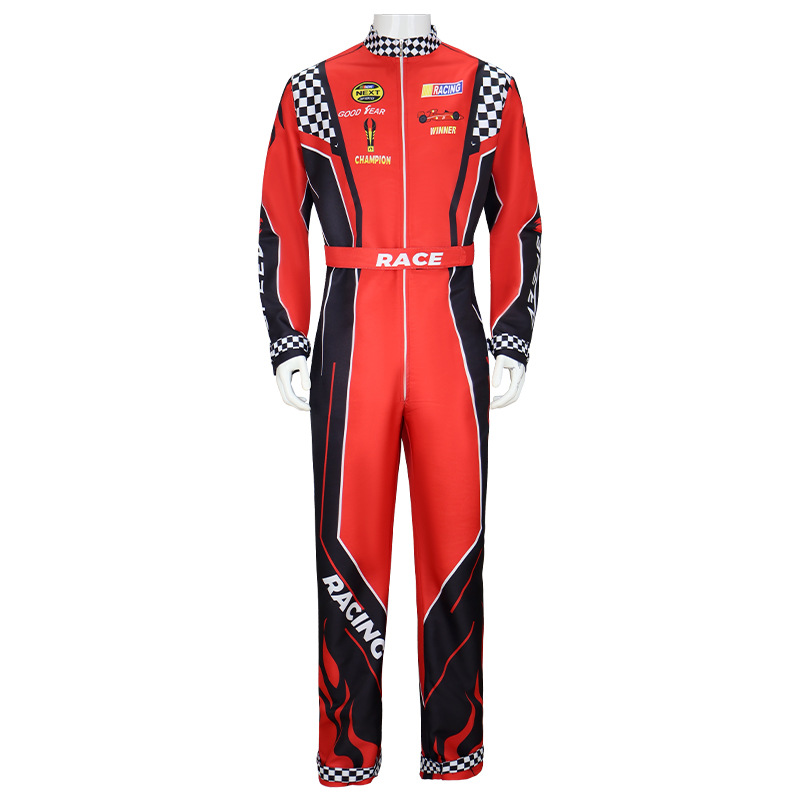 Jujiyuan Cycling Drift Racer Kart Training Suit Beach cosplay Jumpsuit Costume