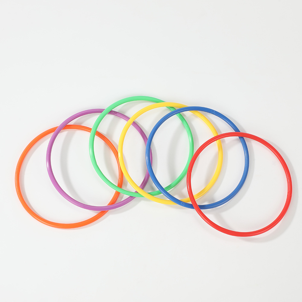 Wholesale Ring Night Market Stall Solid Ring Children's Throwing Ring Hollow Ring Colorful Thickened Plastic Toy Ring
