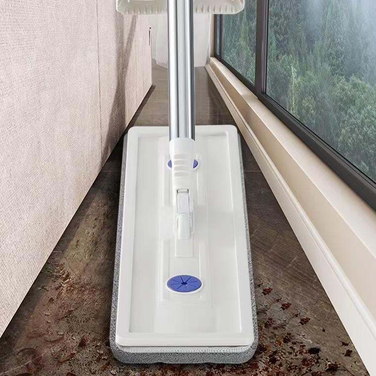 One-Step Flat Mop for Wooden Floors, Lazy Mop Cleaning Tool, Manufacturer's Household Hands-Free Washable 2025 Model Absorbent Mop