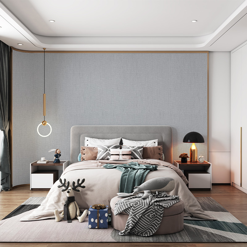 Wall Covering for Bedroom, High-End Wall Covering, Custom Background Seamless Wall Covering Fabric, High-Precision Yarn-Dyed Plain Texture Wall Covering