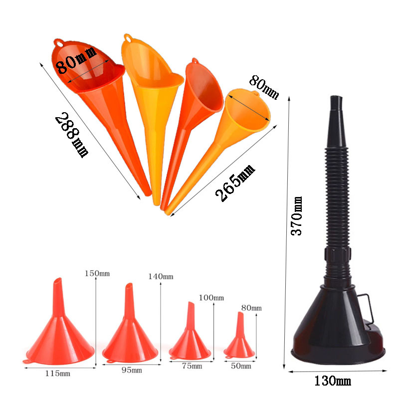 Многофункциональная воронка с фильтром, телескопическая воронка с длинным носиком для заправки автомобилей и мотоциклов, различные типы заправочных устройств