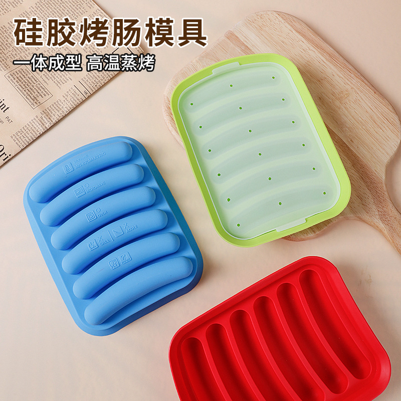 Форма для сосисок Высокотемпературная устойчивая форма для сосисок для детей Инструмент для приготовления пищи Силиконовая форма для ветчины