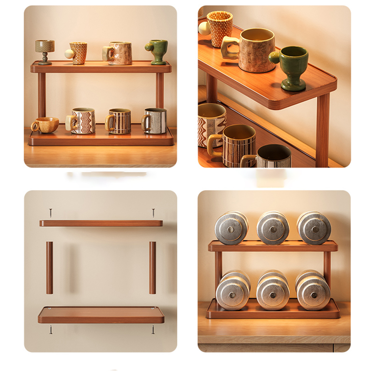 Cross-Border Labeling Desktop Storage Rack Cup Storage Rack Dining Table Kitchen Countertop Workstation Water Cup Coffee Cup Tea Set