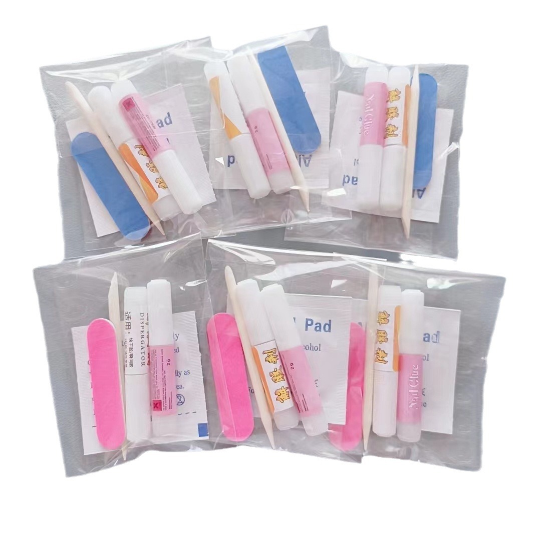 Wearable Nail Five-piece Set of Manicure Tools Set, Pure Handmade Wearable Manicure Tool Kit, Jelly Glue Wholesale