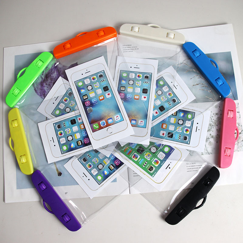 Outdoor wading touch screen swimming hot spring transparent mobile phone waterproof case stereoscopic transparent touch screen mobile phone waterproof bag