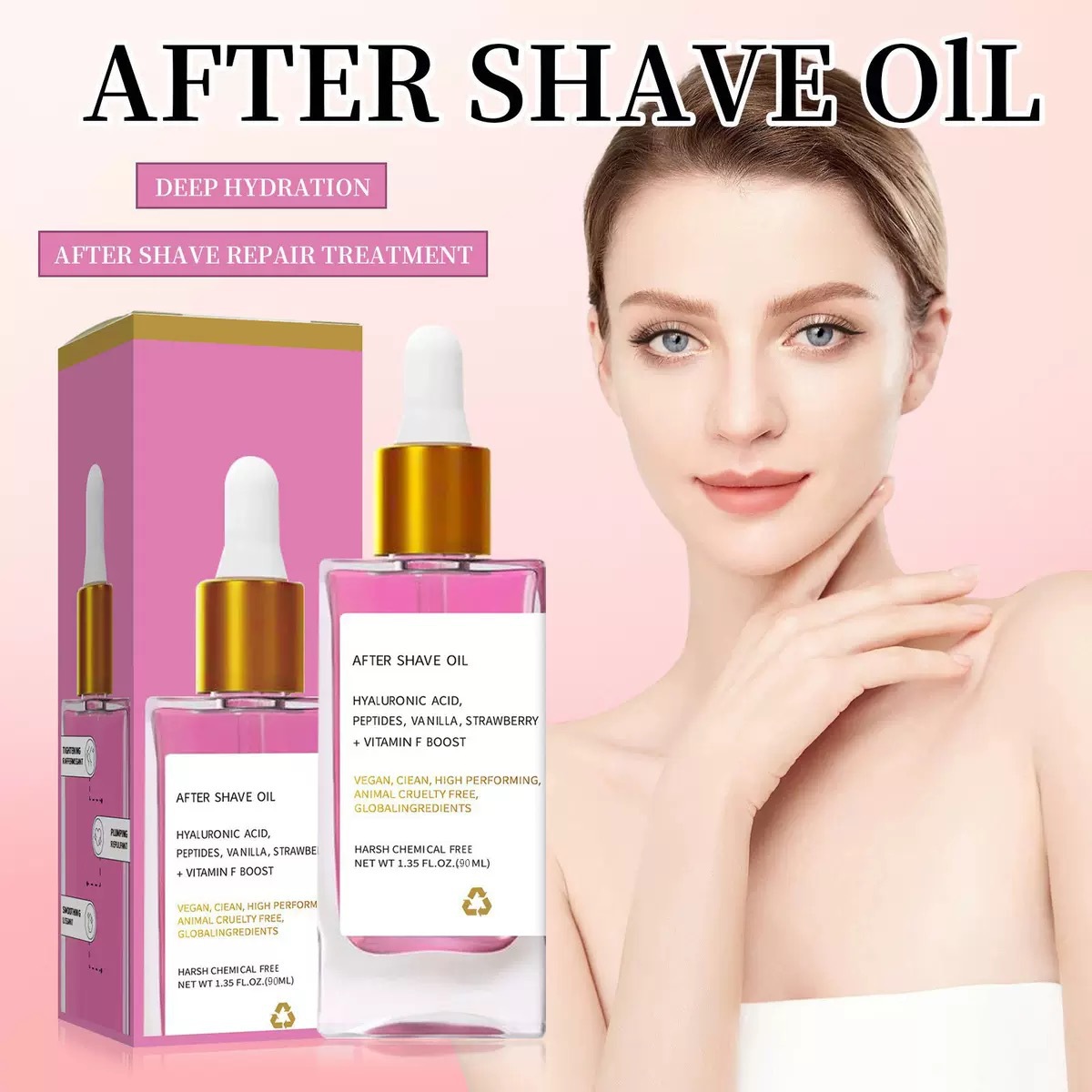 Cross-Border Unbranded Popular After-Shave Care Essence Oil Amazon Tk Full English Hair Removal After-Care Skin Moisturizing