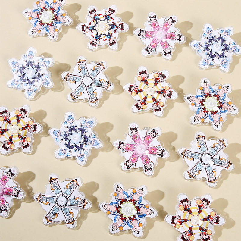 Children's Day Gift for Kindergarten Primary School Students Creative Toy Gift Dynamic Internet Celebrity Finger Rotation Nezha Gyro