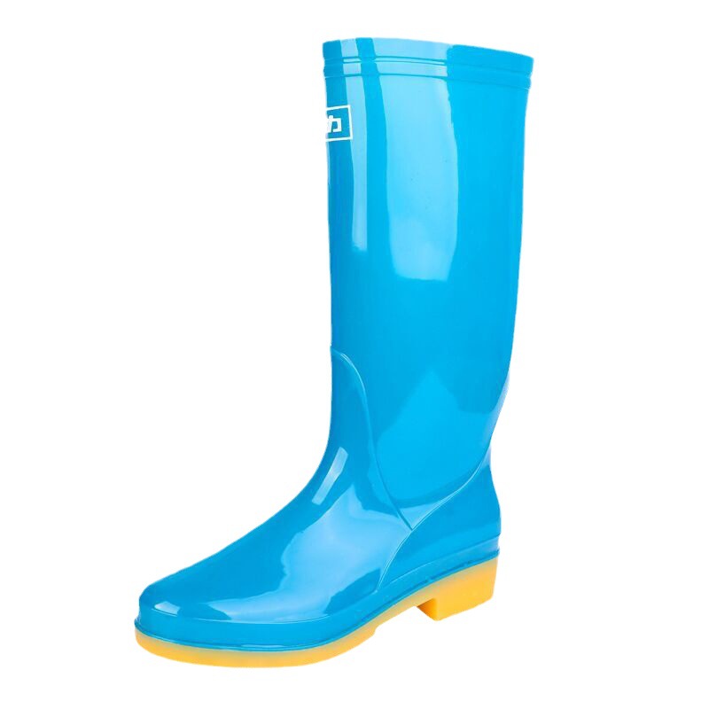 813 in stock wholesale Shanghai Warrior rain boots Women's Mid-High overshoes non-slip tendon bottom labor protection work glue shoes