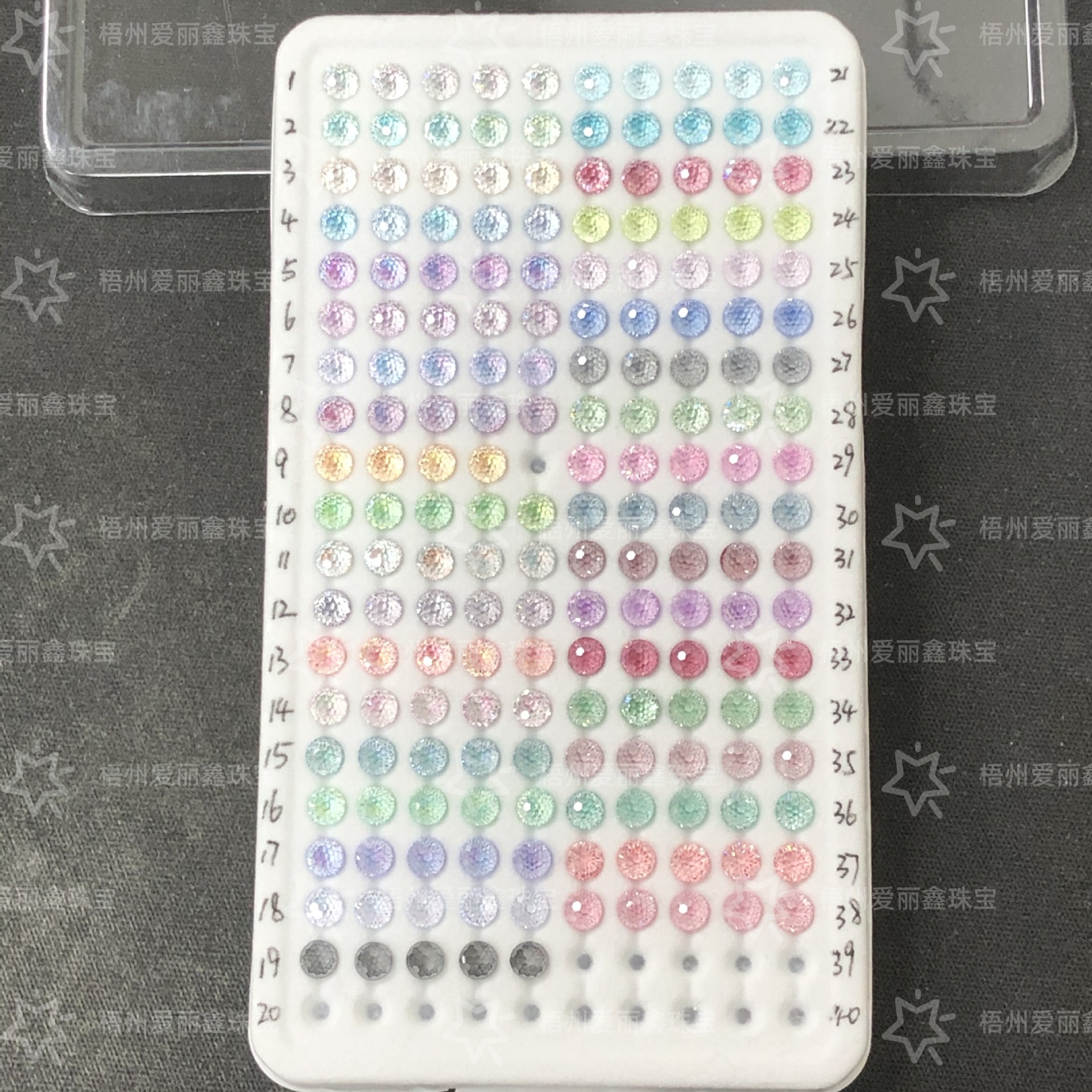 4мм плита Fireworks Cut Pro двухцветный градиент/однокомпонентное покрытие дно сэндвича маленькая рука циркон (отдельный камень)