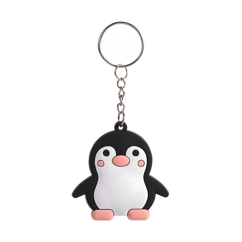 Cartoon Animal Penguin Pendant Keychain Accessory Pvc Soft Rubber Ready-Made Accessories New Doll