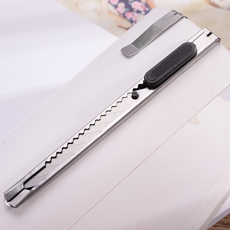 Wholesale thickened blade small size stainless steel art knife metal paper cutting knife carving knife split express knife wallpaper knife