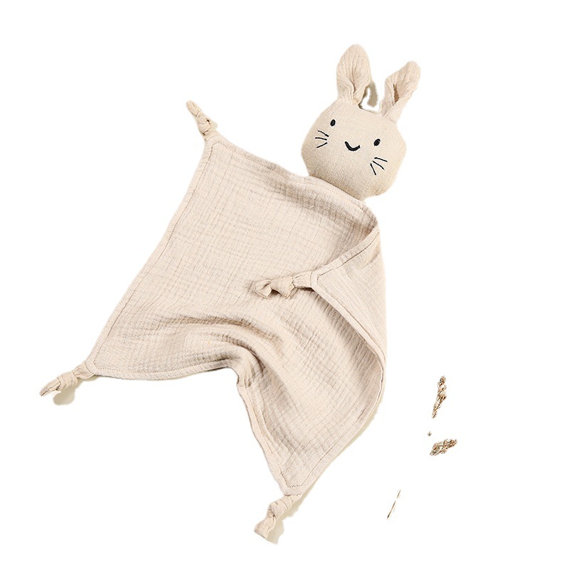 Foreign trade children's double-layer cotton gauze blanket cute cat saliva towel sleeping comfort towel doll baby blanket