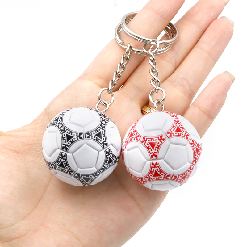 Football key chain pendant souvenir fans small gift bag ball pendant key chain school event gift