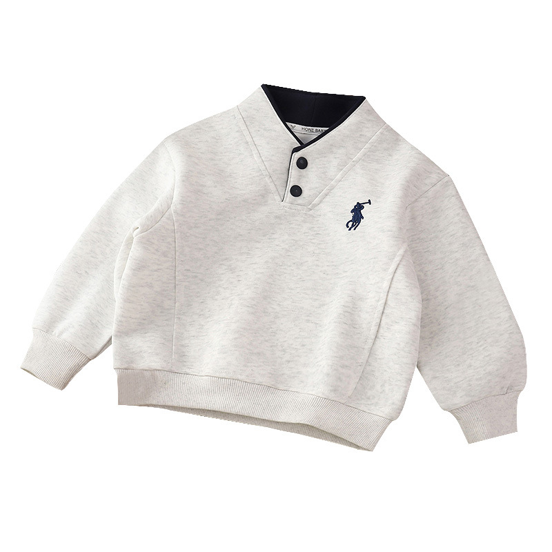 Boys' Sweatshirt, Spring and Autumn 2026 New Style, Casual Spring Wear for Older Children, Trendy Street Style Top, Base Layer Shirt