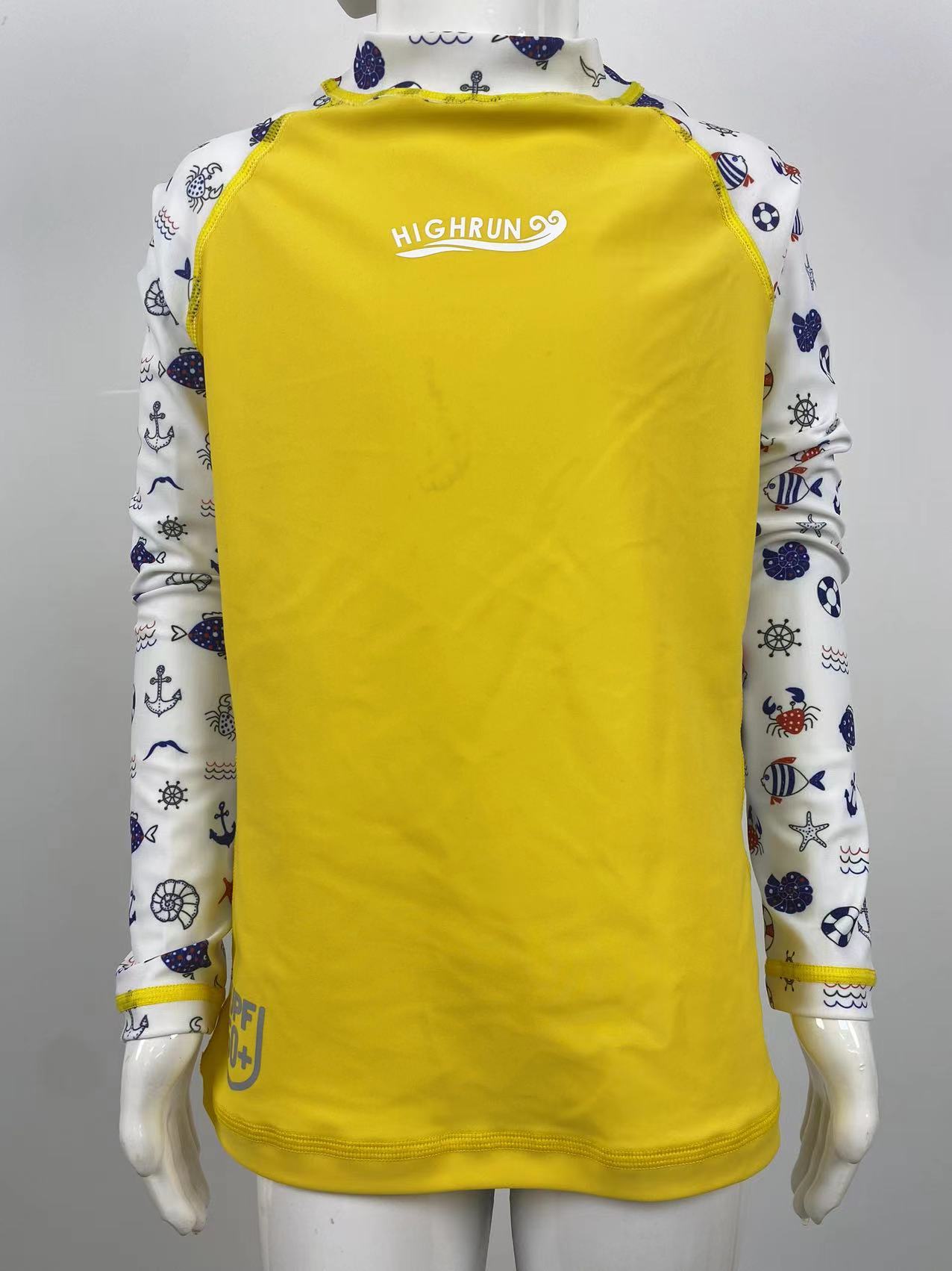 Детский купальник для мальчиков и девочек, новая длинно рукавная одежда 2023 года, защитная одежда для купания для детей среднего и маленького размера