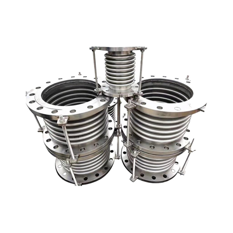 In-Stock 316L Metal Expansion Joint Duplex Large Pull Rod Compensator Corrugated Pipe Telescopic Joint 304 Stainless Steel Bellows