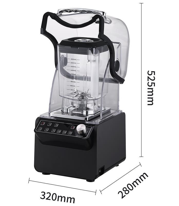 Factory Direct Sales Classy Smoothie Machine Button Type Adjustable Speed Commercial Fully Automatic Smoothie Machine with Sound Insulation Cover New Model