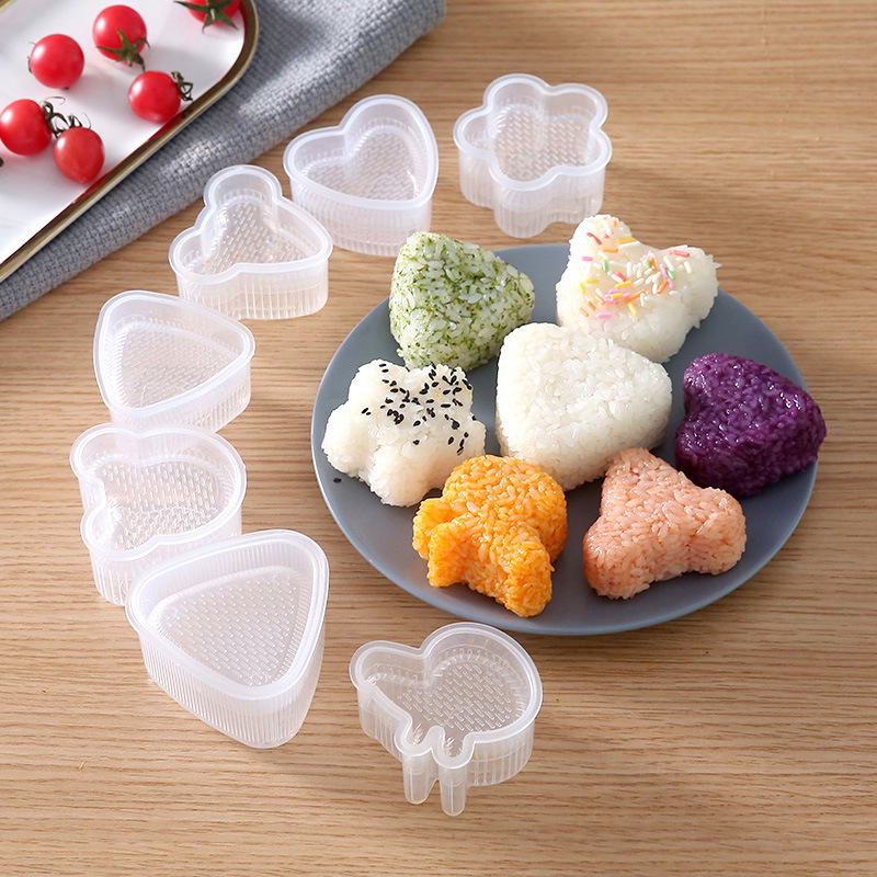 Cartoon children's rice ball mold seaweed rice triangle rice ball food grade pp material baking making tools wholesale