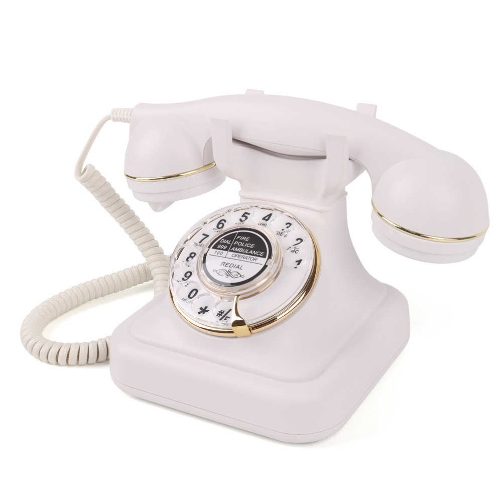 Cross-border retro telephone hotel household old-fashioned fixed landline turntable telephone antique recording telephone wholesale