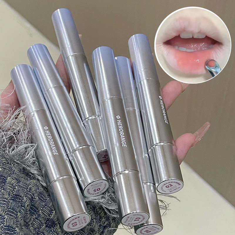 Light-faced white boiled water coagulation color reflecting dye bright lip gloss holding makeup color moisturizing doodle lip gloss mirror lip glaze