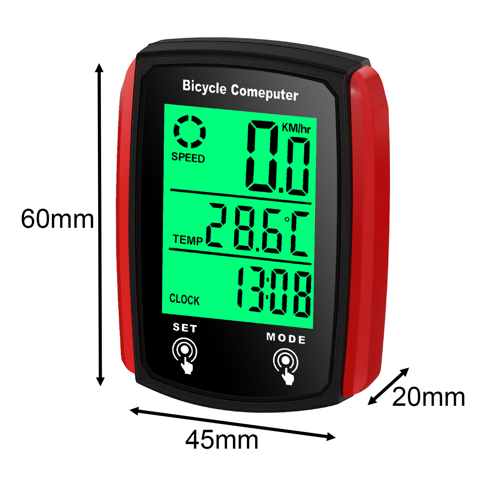 Cross-border bicycle code meter road bike backlight waterproof large screen racing meter outdoor mountain bike riding odometer