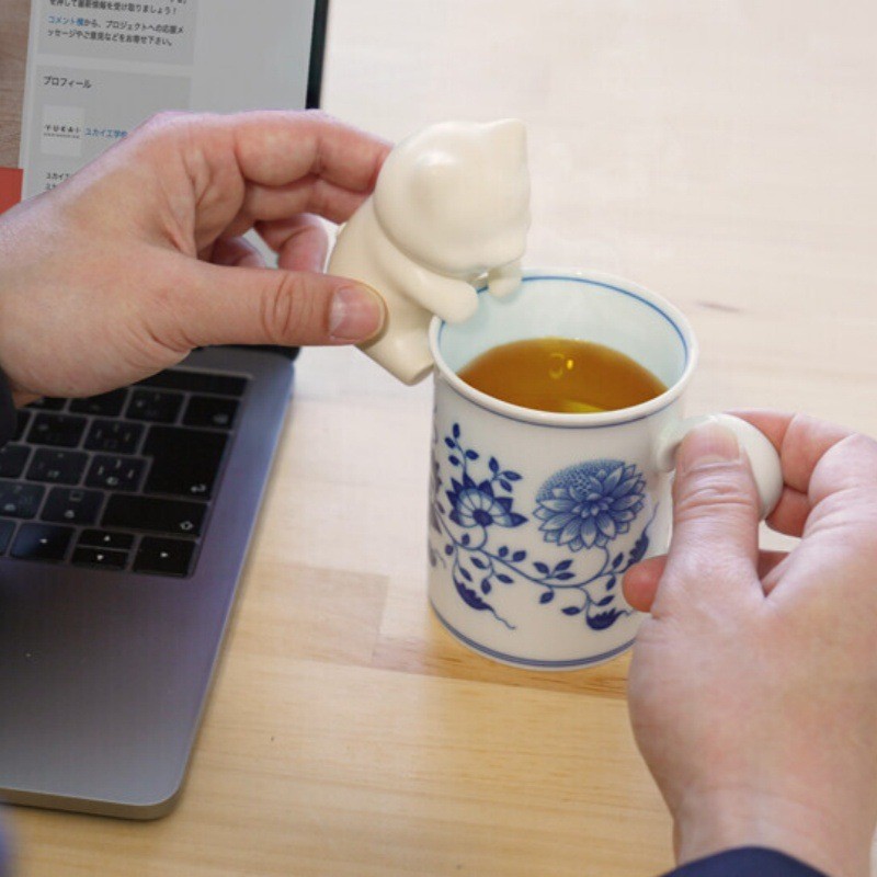 Amazon Cross-Border Mini Cat Mouth Cooling Water Cup Small Fan Automatically Blows Warm Coffee Tea Drink Food Cooler